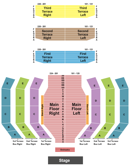 Clowes Memorial Hall & Juliet Seating Chart
